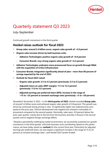 Thumbnail Henkel Quarterly Report 2023-q3
