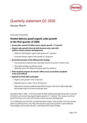 Thumbnail Henkel Quarterly Report 2026-q1
