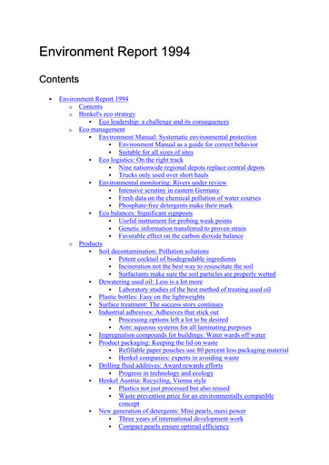 Miniature Henkel Rapport de durabilité 1994