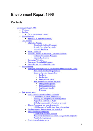 Miniature Henkel Rapport de durabilité 1996
