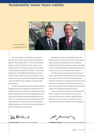 Miniature Henkel Rapport de durabilité 2000