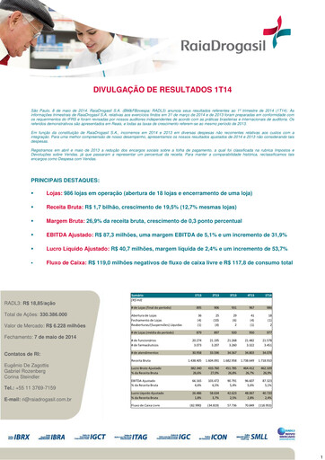 Thumbnail RaiaDrogasil Quarterly Report 2014-q1