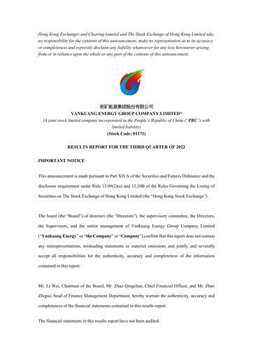 Miniature Yankuang Energy (Yanzhou Coal Mining) Rapport trimestriel 2022-q3
