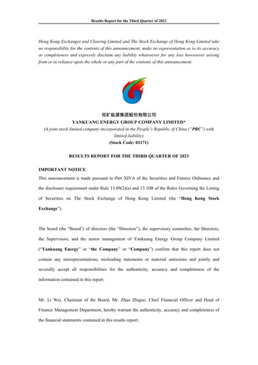 Miniature Yankuang Energy (Yanzhou Coal Mining) Rapport trimestriel 2023-q3