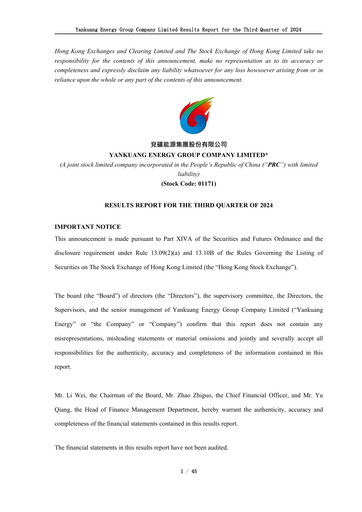 Miniature Yankuang Energy (Yanzhou Coal Mining) Rapport trimestriel 2024-q3