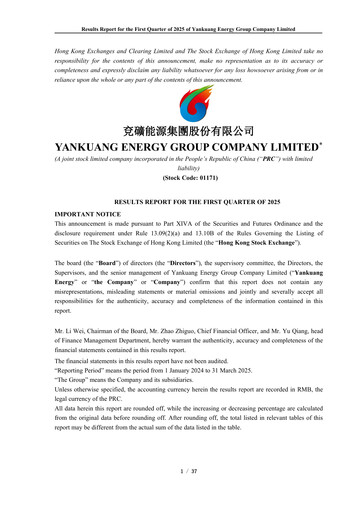 Miniature Yankuang Energy (Yanzhou Coal Mining) Rapport trimestriel 2025-q1