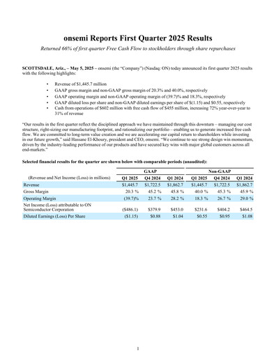 Vorschaubild ON Semiconductor Quartalsbericht 2025-q1
