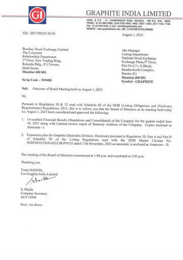 Thumbnail Graphite India Quarterly Report 2025-q1