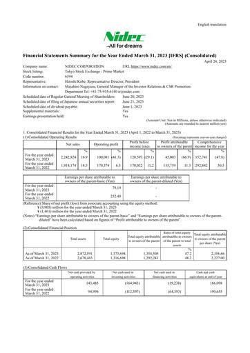 Thumbnail Nidec Financial Statement fy2023