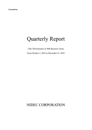 Thumbnail Nidec Quarterly Report 2022-q3