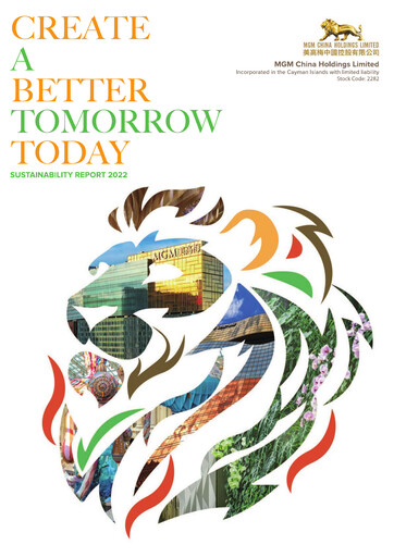 Thumbnail MGM China Holdings Sustainability Report 2022