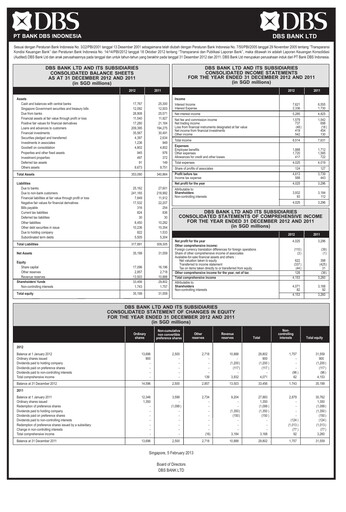 Thumbnail DBS Group Half-year Report 2012-h2