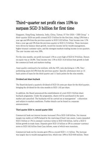 Thumbnail DBS Group Quarterly Report 2015-q3
