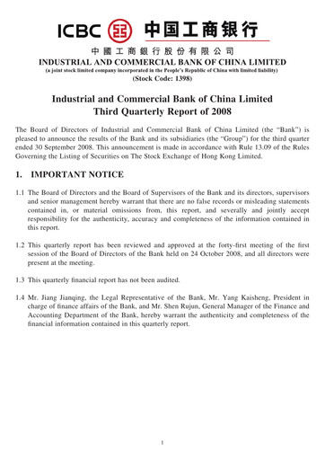 Thumbnail ICBC Quarterly Report 2008-q3
