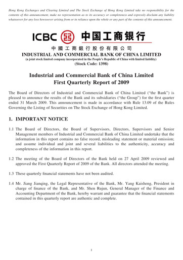 Thumbnail ICBC Quarterly Report 2009-q1