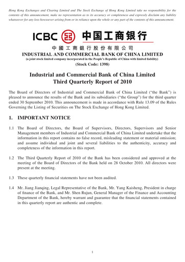Thumbnail ICBC Quarterly Report 2010-q3