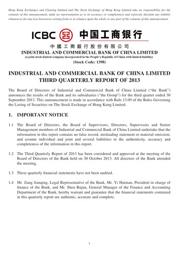 Thumbnail ICBC Quarterly Report 2013-q3