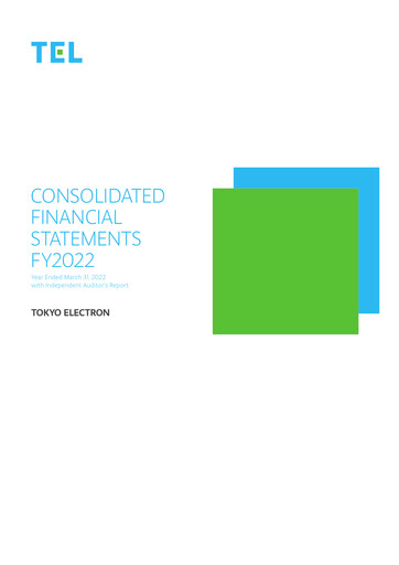 Thumbnail Tokyo Electron Financial Statement 2022