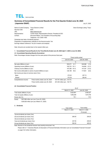 Vorschaubild Tokyo Electron Quartalsbericht 2025-q1