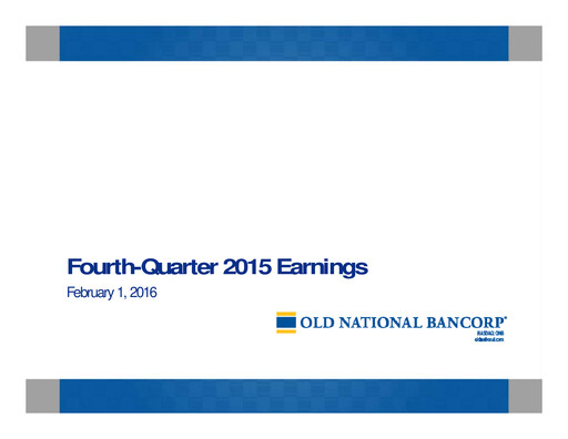 Vorschaubild Old National Bank
 Quartalsbericht 2015-q4