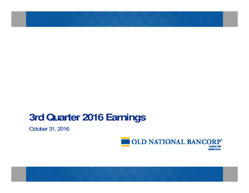 Vorschaubild Old National Bank
 Quartalsbericht 2016-q3