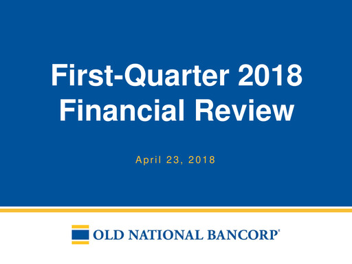 Vorschaubild Old National Bank
 Quartalsbericht 2018-q1