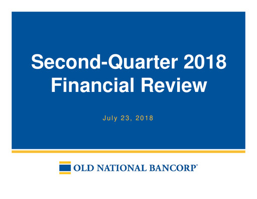 Vorschaubild Old National Bank
 Quartalsbericht 2018-q2