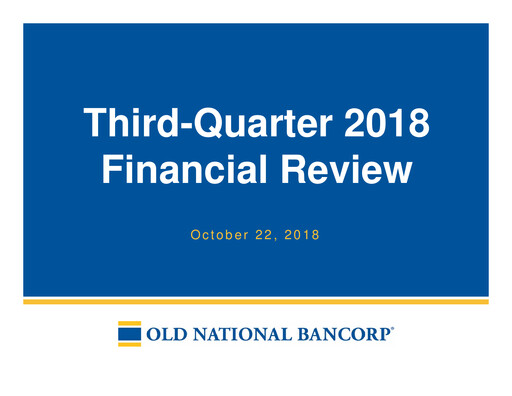 Vorschaubild Old National Bank
 Quartalsbericht 2018-q3