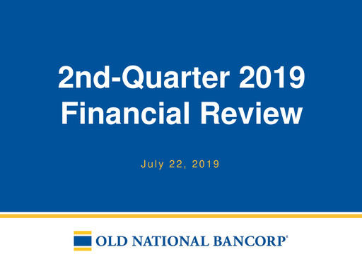 Vorschaubild Old National Bank
 Quartalsbericht 2019-q2
