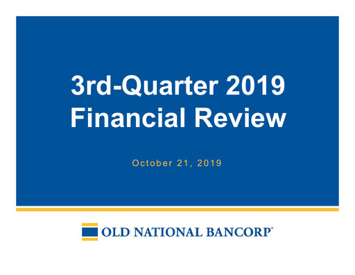 Vorschaubild Old National Bank
 Quartalsbericht 2019-q3