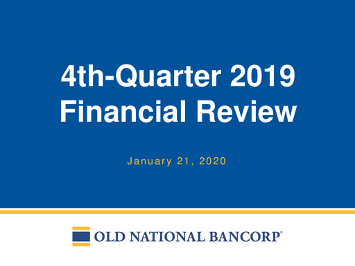 Vorschaubild Old National Bank
 Quartalsbericht 2019-q4