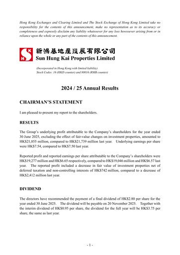 Thumbnail Sun Hung Kai Properties
 Financial Report 2024-2025