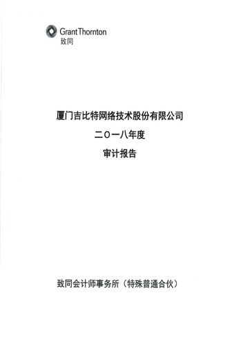 Thumbnail G-bits Network Technology  Financial Statement 2018