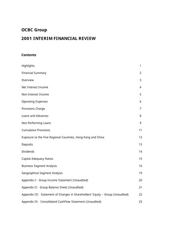 Thumbnail OCBC Bank Financial Statement 2001-h1