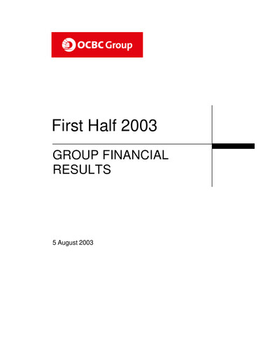 Thumbnail OCBC Bank Financial Statement 2003-h1