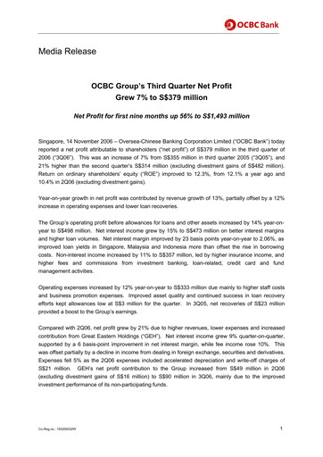 Thumbnail OCBC Bank Financial Statement 2006-9m