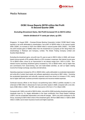 Thumbnail OCBC Bank Financial Statement 2006-h1