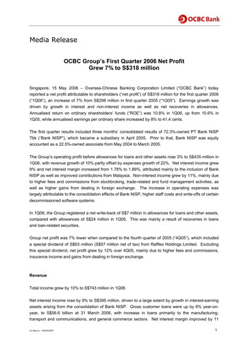 Thumbnail OCBC Bank Financial Statement 2006-q1