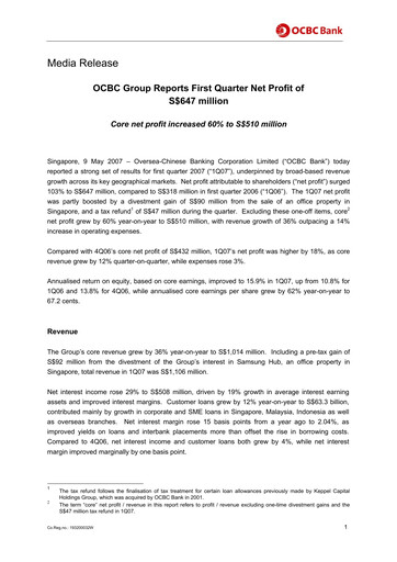 Thumbnail OCBC Bank Financial Statement 2007-q1