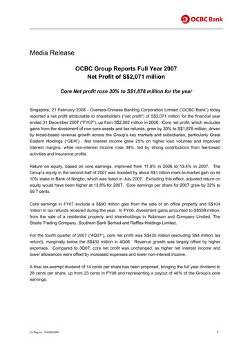 Thumbnail OCBC Bank Financial Statement 2007