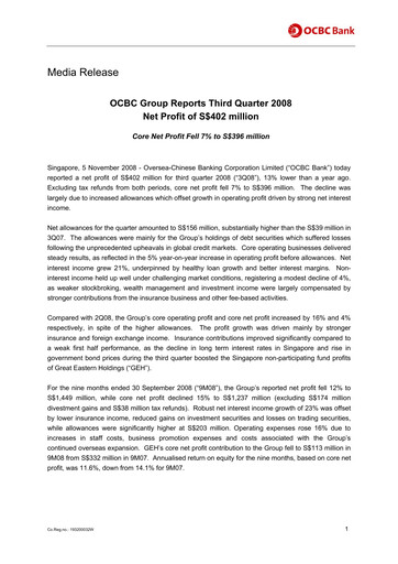 Thumbnail OCBC Bank Financial Statement 2008-9m