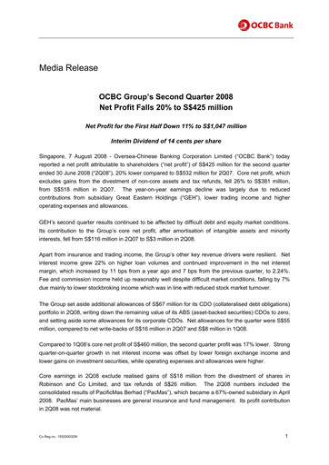 Thumbnail OCBC Bank Financial Statement 2008-h1