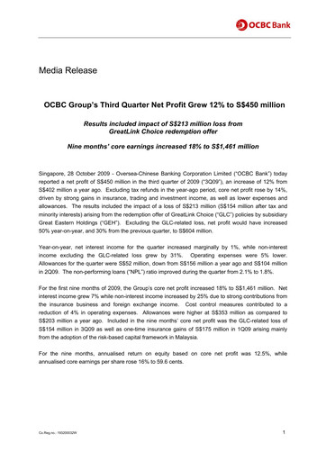 Thumbnail OCBC Bank Financial Statement 2009-9m