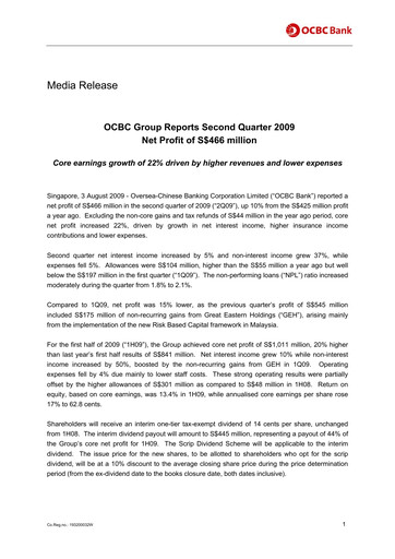 Thumbnail OCBC Bank Financial Statement 2009-h1