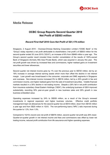 Thumbnail OCBC Bank Financial Statement 2010-h1