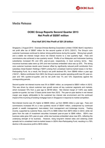 Thumbnail OCBC Bank Financial Statement 2013-h1