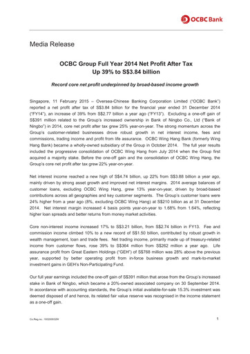 Thumbnail OCBC Bank Financial Statement 2014