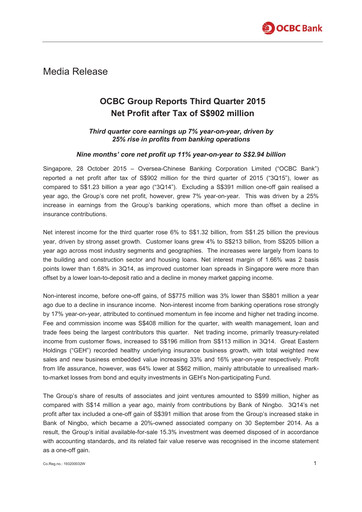 Thumbnail OCBC Bank Financial Statement 2015-9m