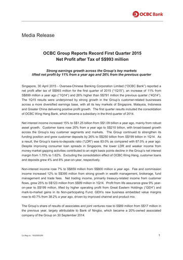 Thumbnail OCBC Bank Financial Statement 2015-q1