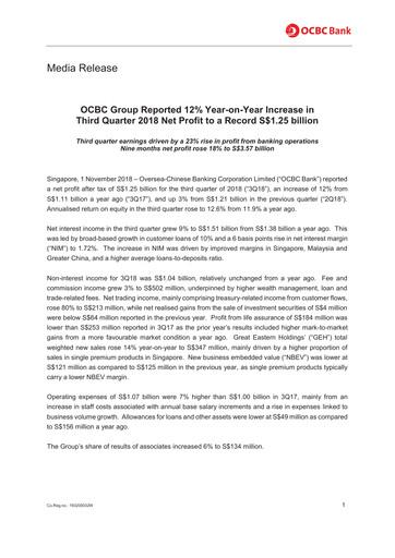 Thumbnail OCBC Bank Financial Statement 2018-9m